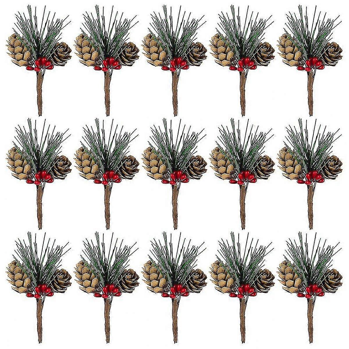 Artificial Pine C Picks And Red Mini Artificial Pine Tree