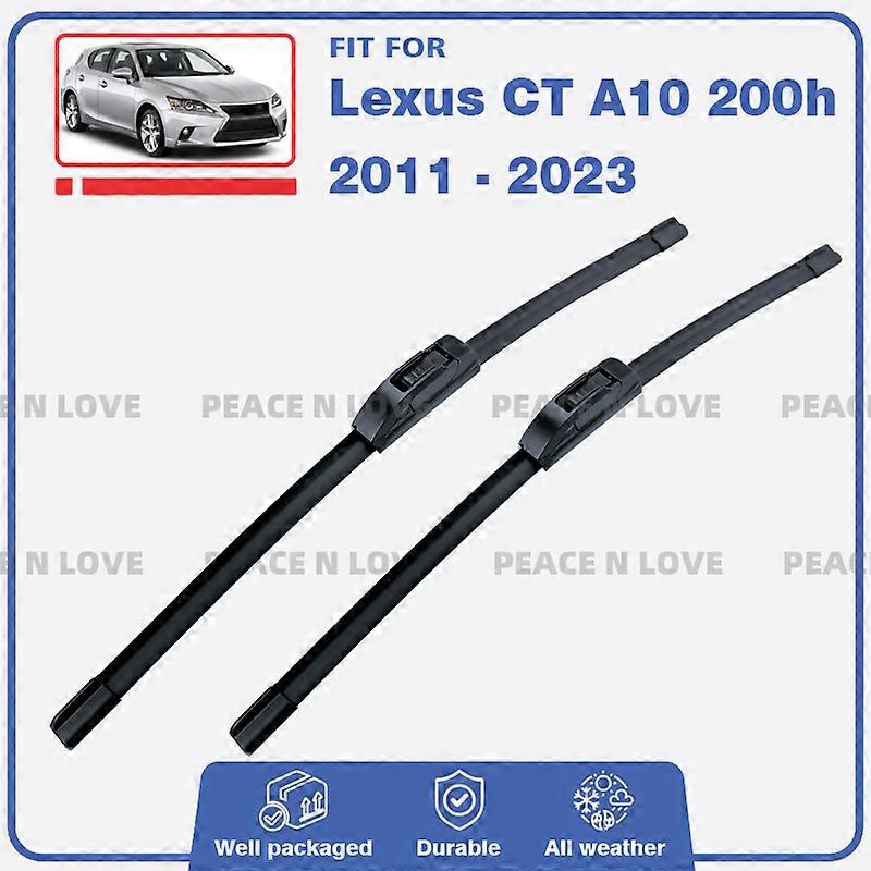 Applies to Front Wiper Blades For Lexus CT A10 200h 2011 - 2023 Windscreen Windshield Window Rain Rubber Brushes Auto Accessories Refills