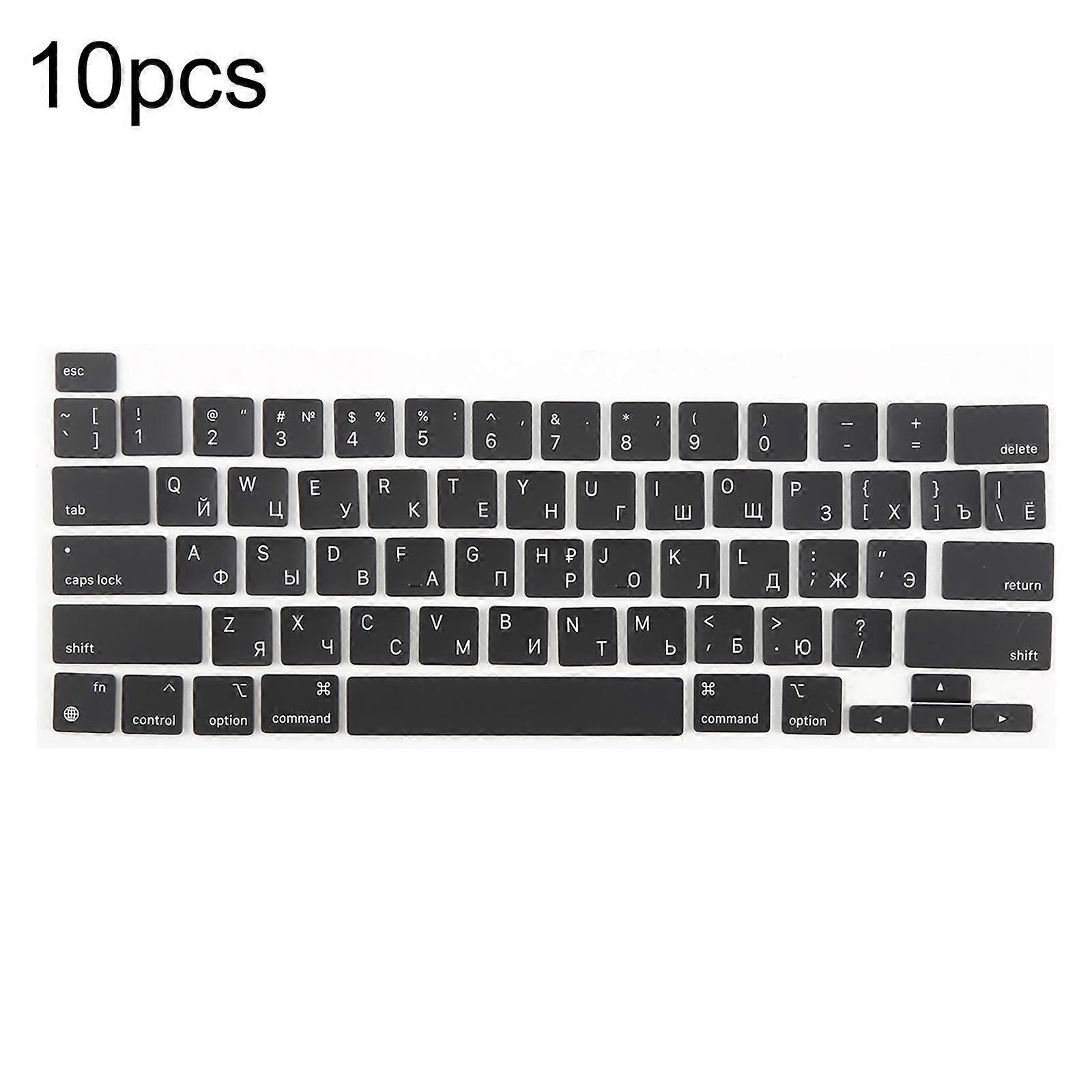 For MacBook A2251 A2289 10pcs US Keycaps Russian