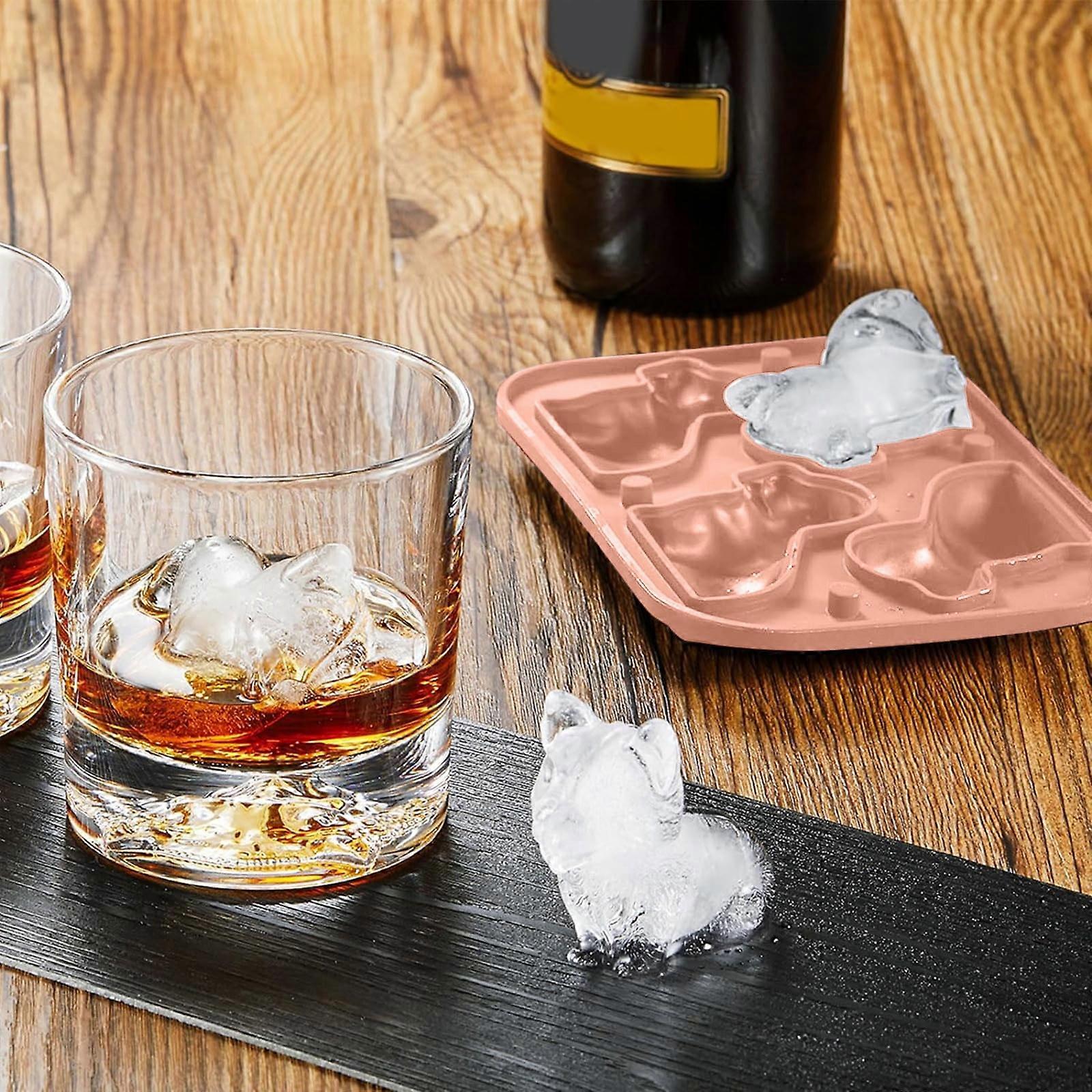 Silicone Ice Cube Ice Ice Large Ice Cube Corgi Pet Dog Silicone Ice Cube Holder Blue Green