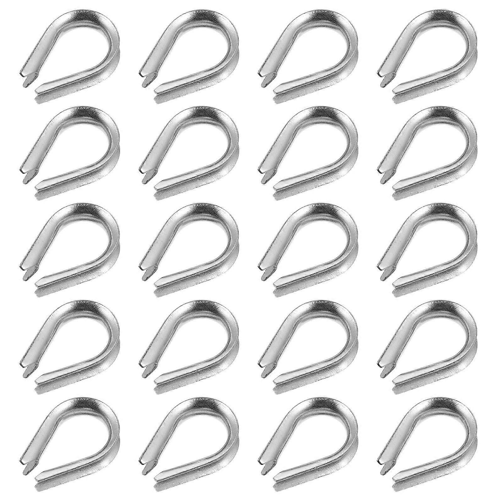 Cable Fixing Workpiece for Rope 40Pcs Stainless Steel Heavy Duty Cable Thimble