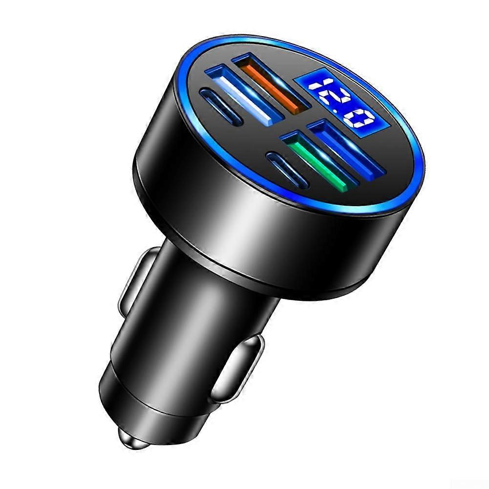 Advanced Car Charger With Fast Charging USB Ports And Voltage Monitoring