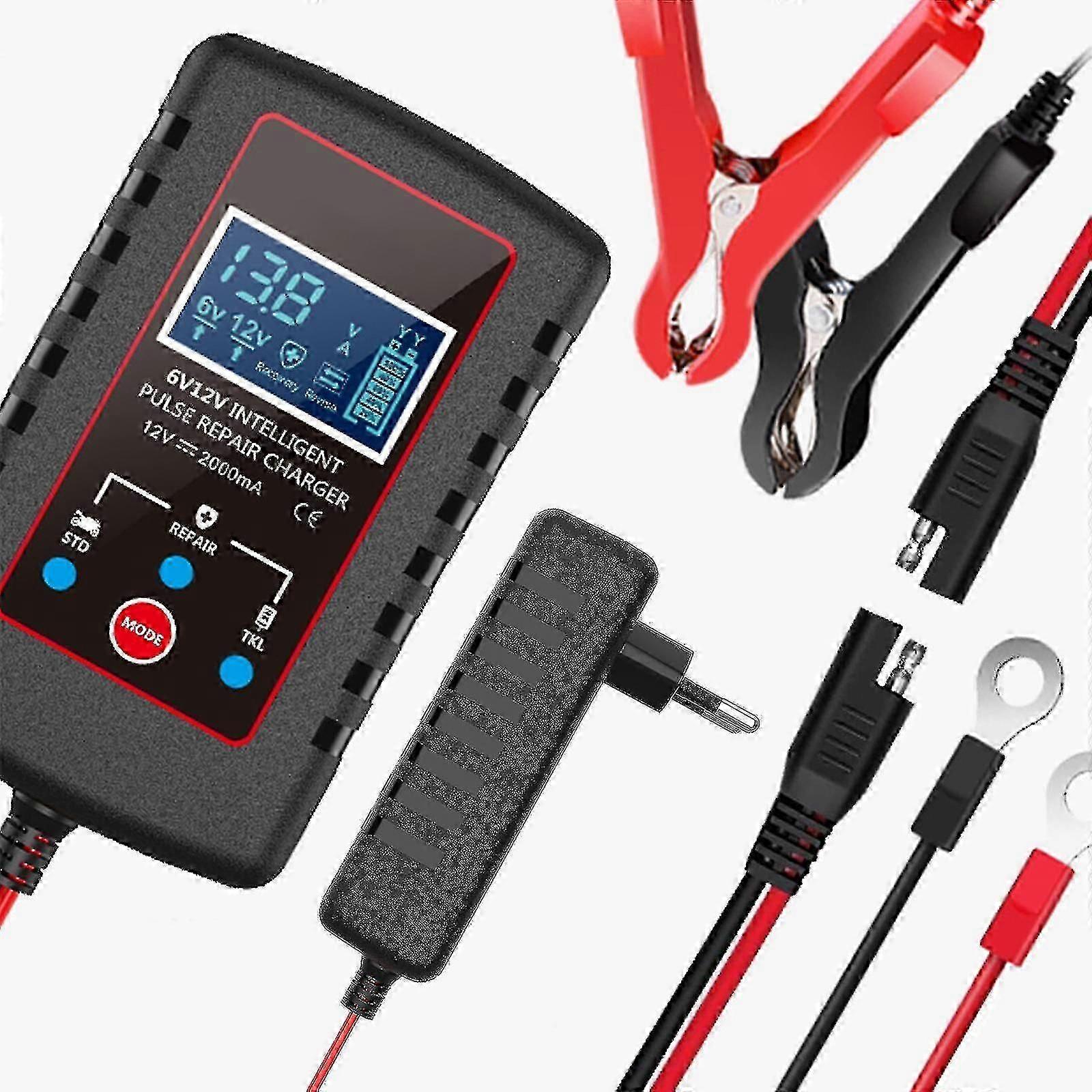 6Vおよび12Vスマート全自動バッテリ充電器メンテナ、トリクル充電器