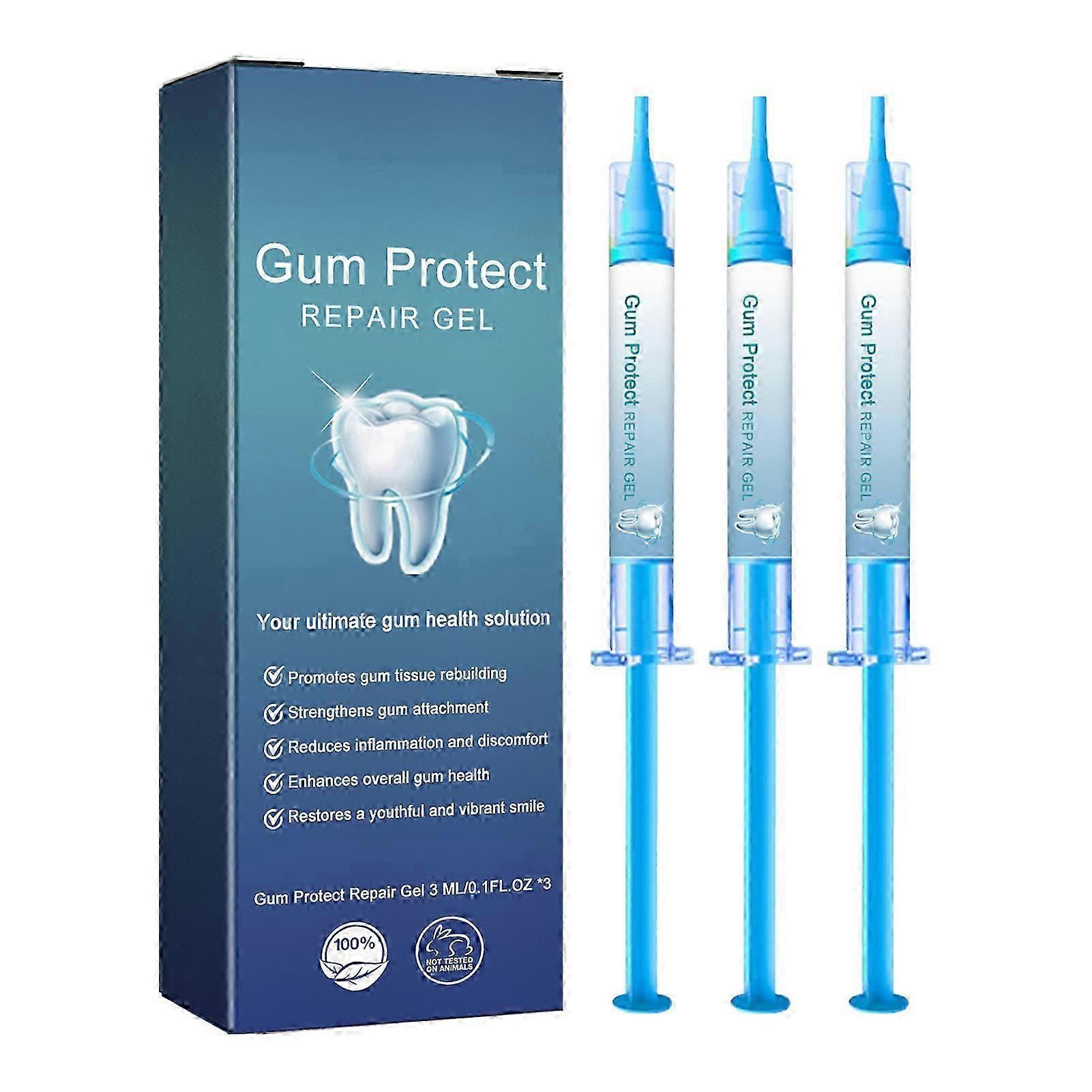 1 pièce de gel réparateur de gencives, reconstruisant, renforçant, blanchissant les dents, anti-inflammatoire, soins bucco-dentaires, protège les taches gingivales, récession, traitement des gencives rétractées.