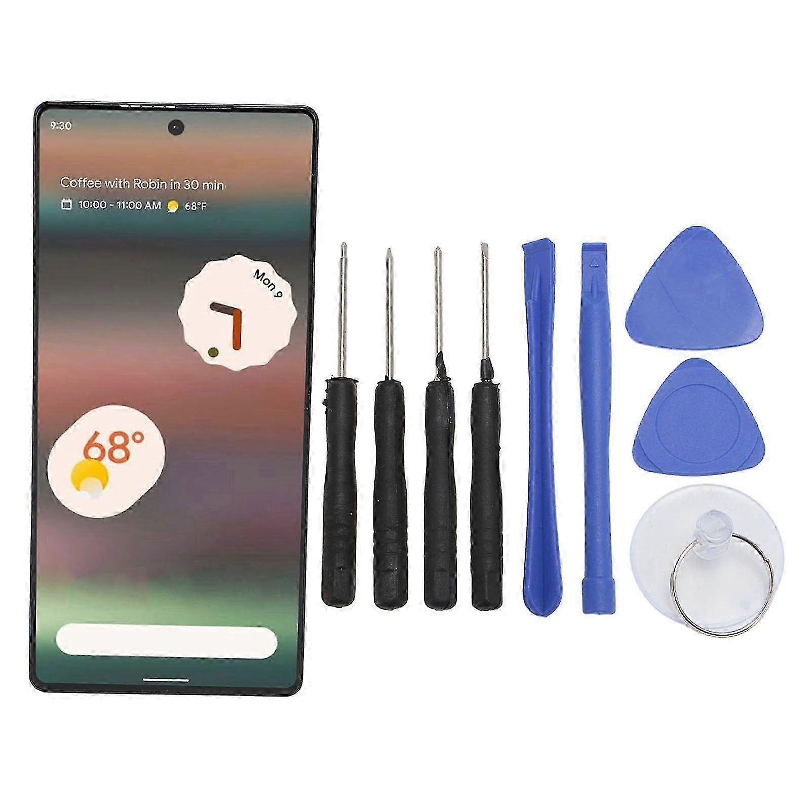 6.1in Phone Screen Replacement Touch Digitizer Assembly for Google Pixel 6A 5G GX7AS GB62Z G1AZG with Tools Support Fingerprint