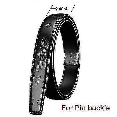 أحزمة بدون مشبك 2.4 2.8 3.0 3.5 3.8cm عرض العلامة التجارية دبوس مشبك أسود جلد طبيعي أحزمة رجالية الجسم لا حزام مشبك