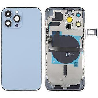25-26 For iPhone 13 Pro Max Battery Back Cover with Side Keys & Card Tray & Power + Volume Flex Cable & Wireless Charging Module