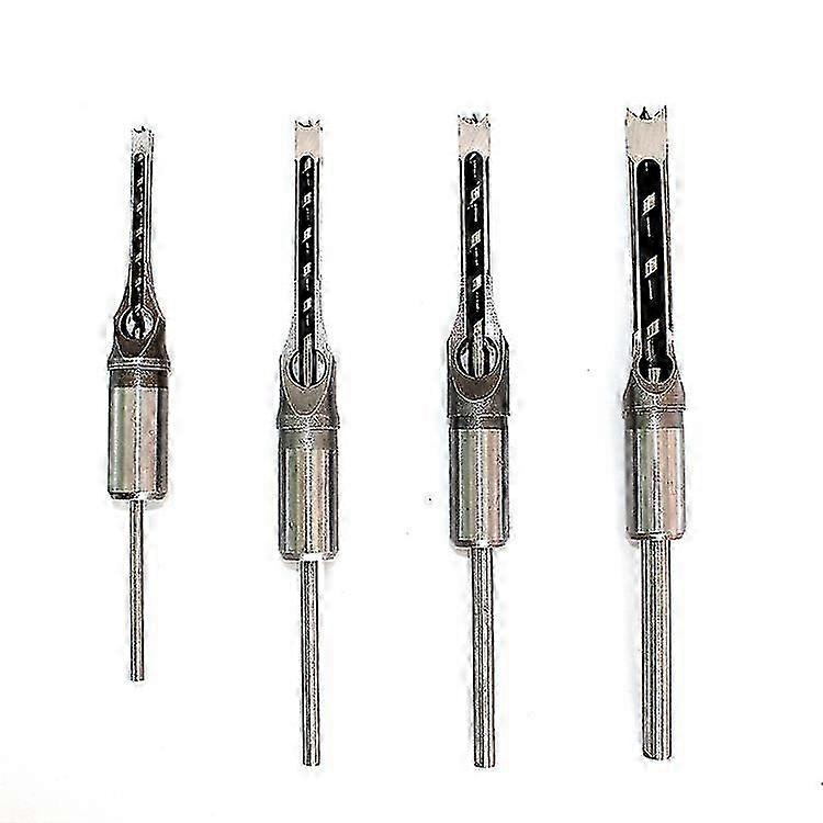 4pcs Woodworking Drill Square Mortise Drill Joint Chisel Tool Square Hole Drill 25-26s