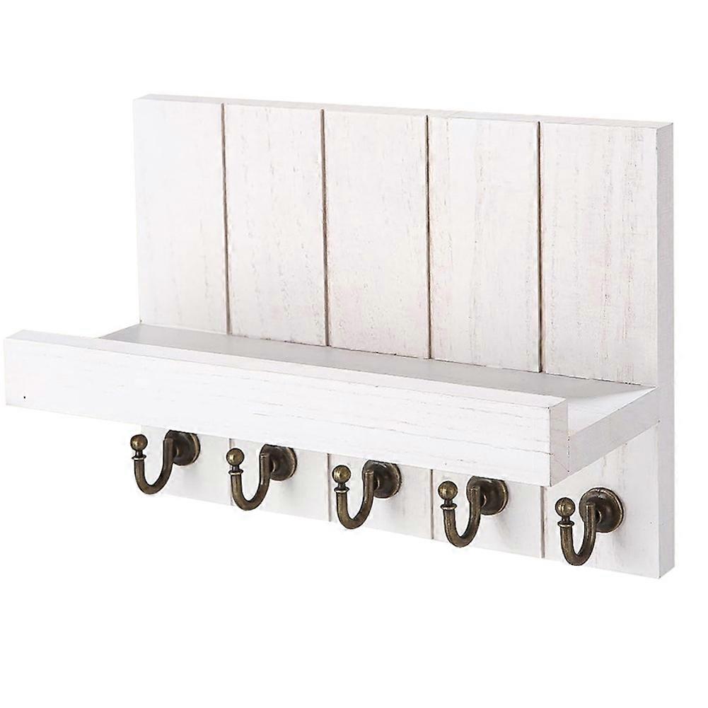 Key Storage Hook, Wall Mounted Holder for Handbag and Hat, White
