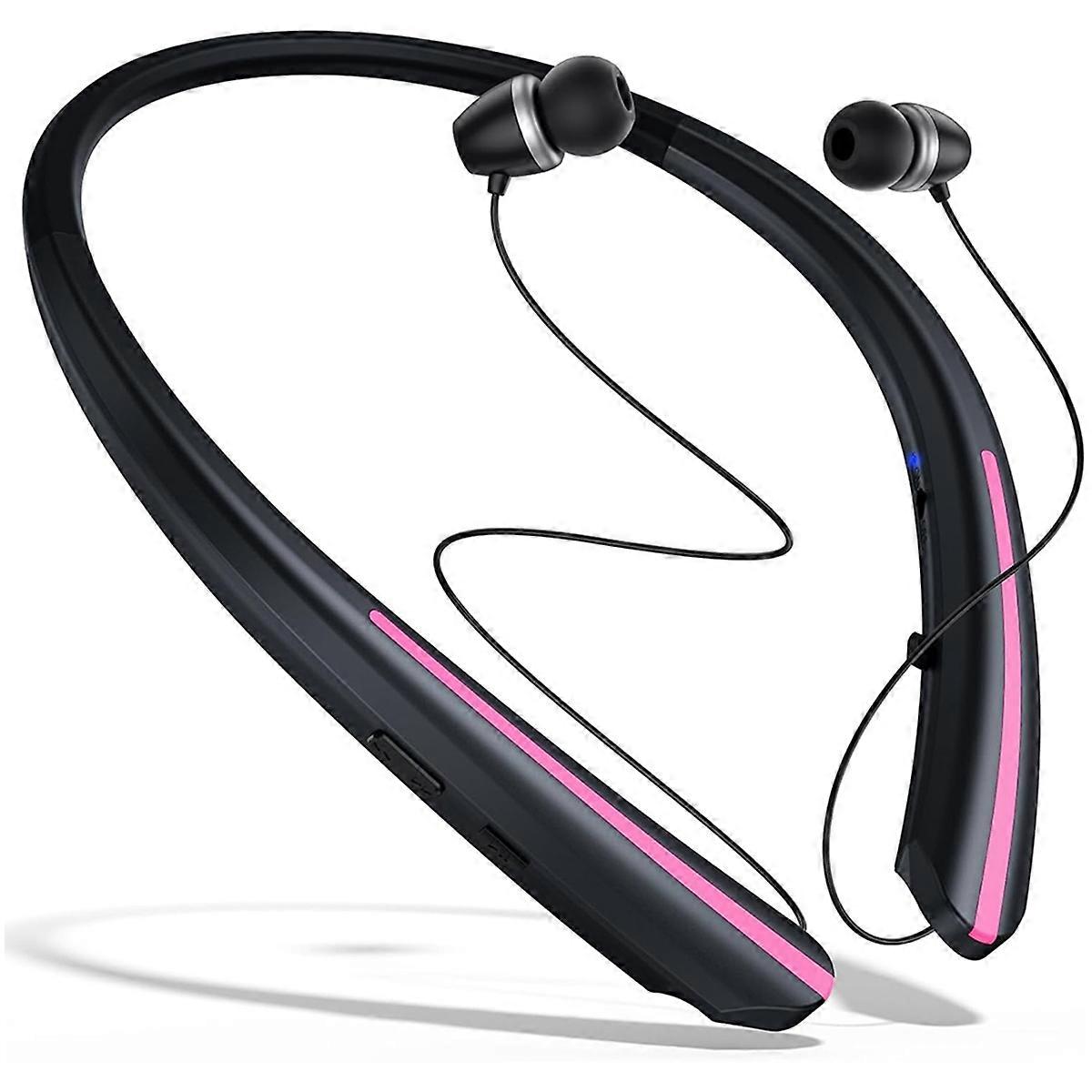 Neckband Wireless Bluetooth Earphones, Retractable Ear