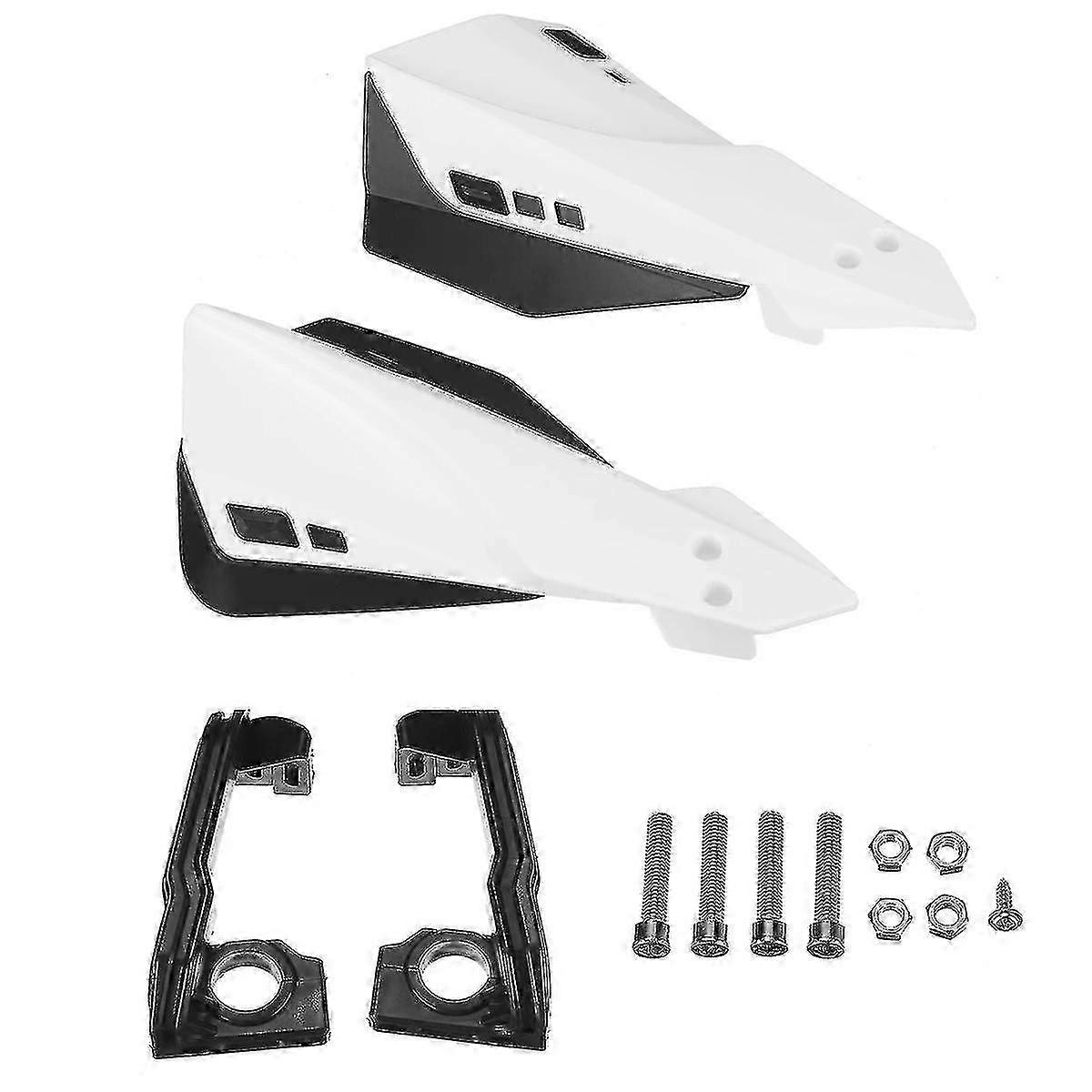 Universal White Motorcycle Handguard Protector for 22mm Handlebar - Durable Motocross Hand Guards for Enhanced Safety & Control