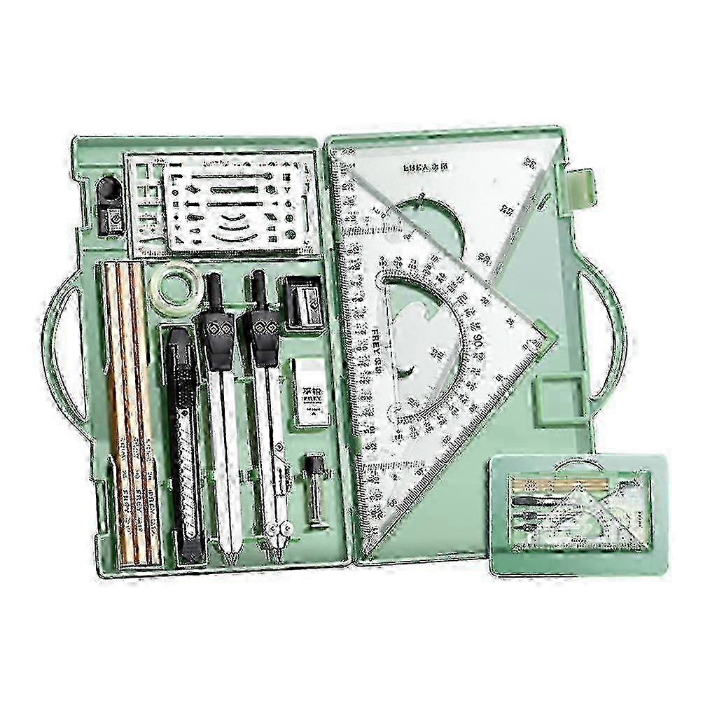 Professional Geometry Set for Architects & Engineers: Compass, Protractor & Drafting Tools for Technical Drawing P2023 Models
