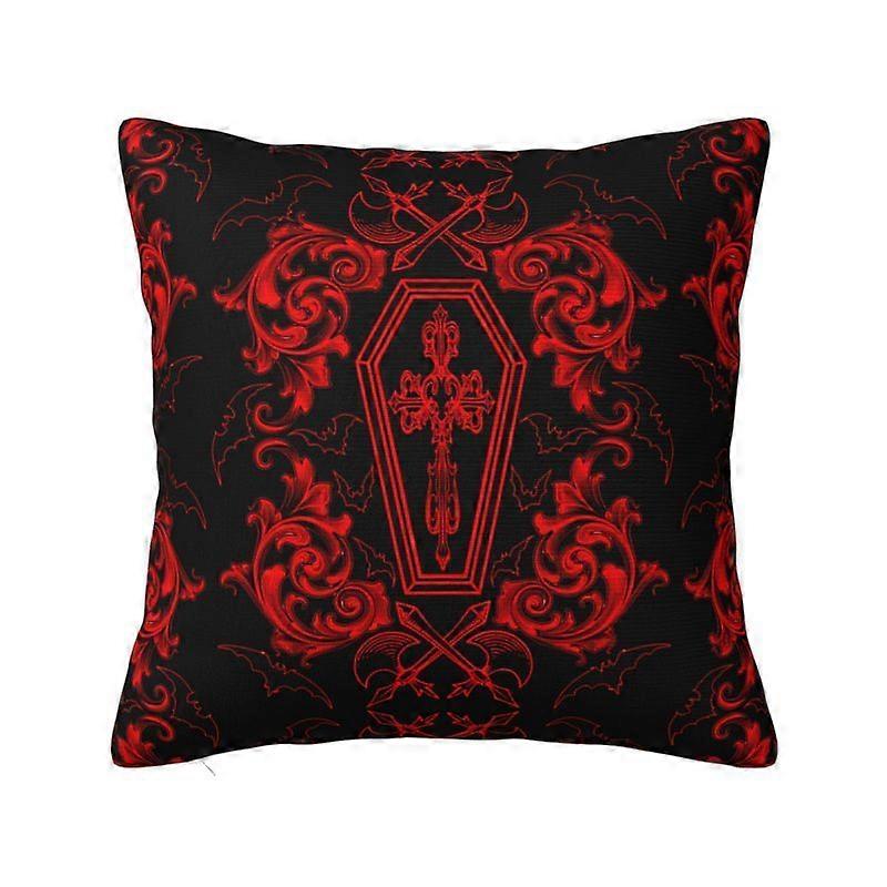 c777カスタムハロウィーン魔女ゴシック吸血鬼バットスロー枕カバー飾り3Dプリントソファクッションカバーポリエステル居心地の良い枕カバーkjs777