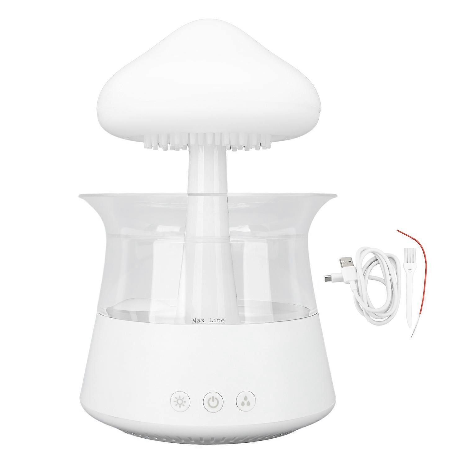 Rain Cloud Humidifier Water Drip 300ml Mushroom Rain Diffuser with 7 Colors for Sleeping Relaxing