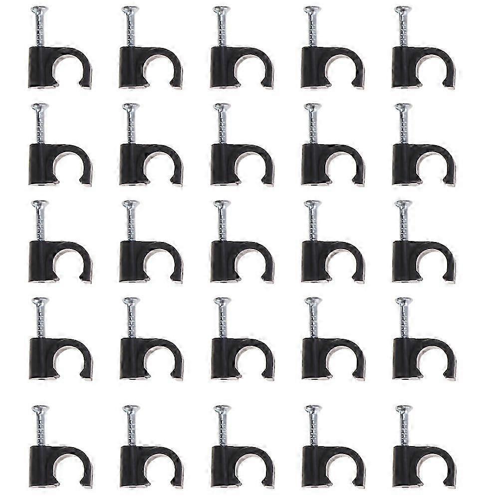 Circular Cable Clamp Plastic Cable Clips Clamps Office Workers Simple 1.4X0.9cm Cable Management 500Pcs