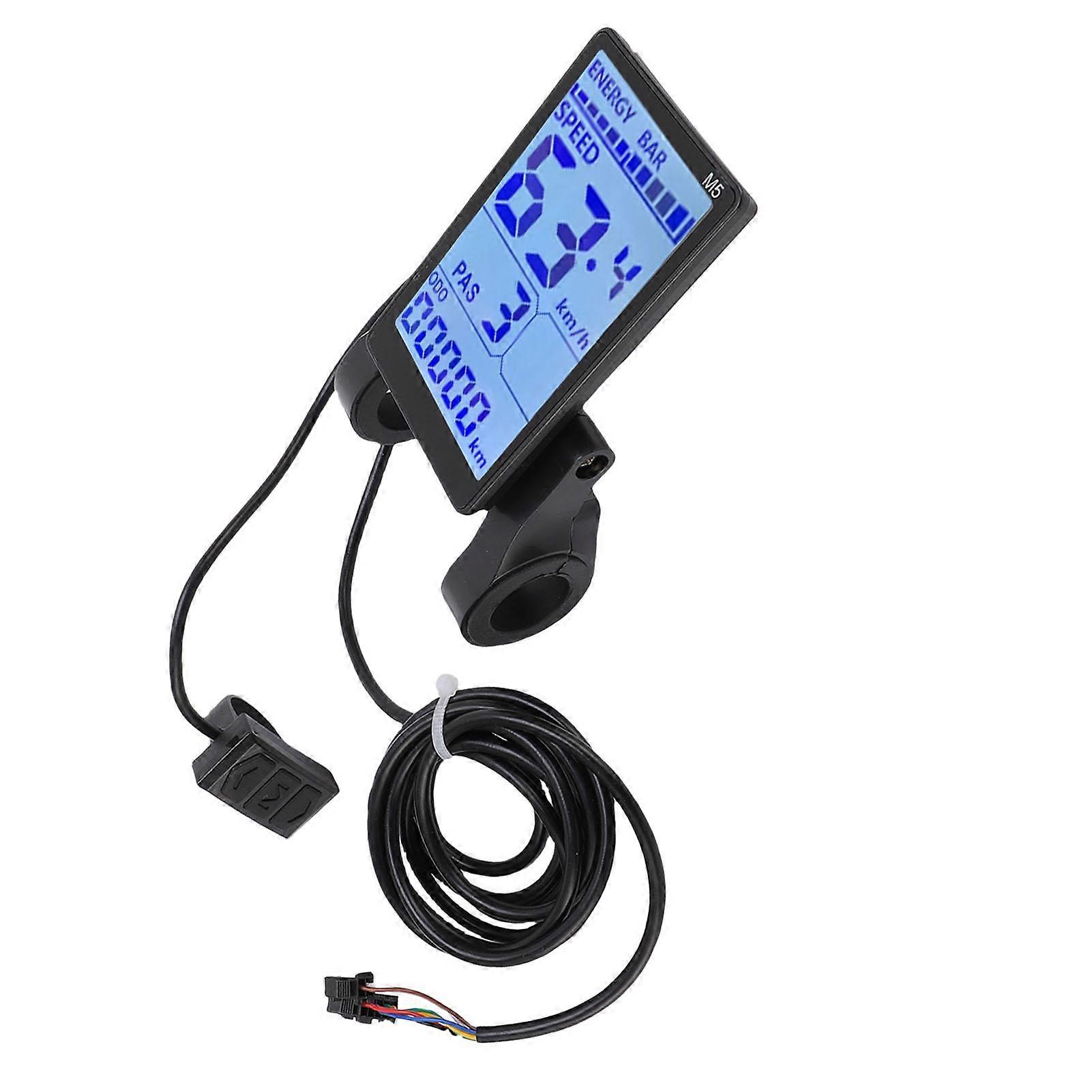 Electric LCD Display Meter M5 Water Proof LCD Display Screen Panel with SM Cable for Electric Bike Scooter