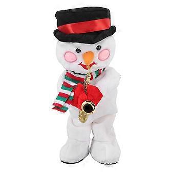 Muñeco musical eléctrico navideño con 8 canciones, reproducción continua, baila, canta, se ilumina y se balancea.