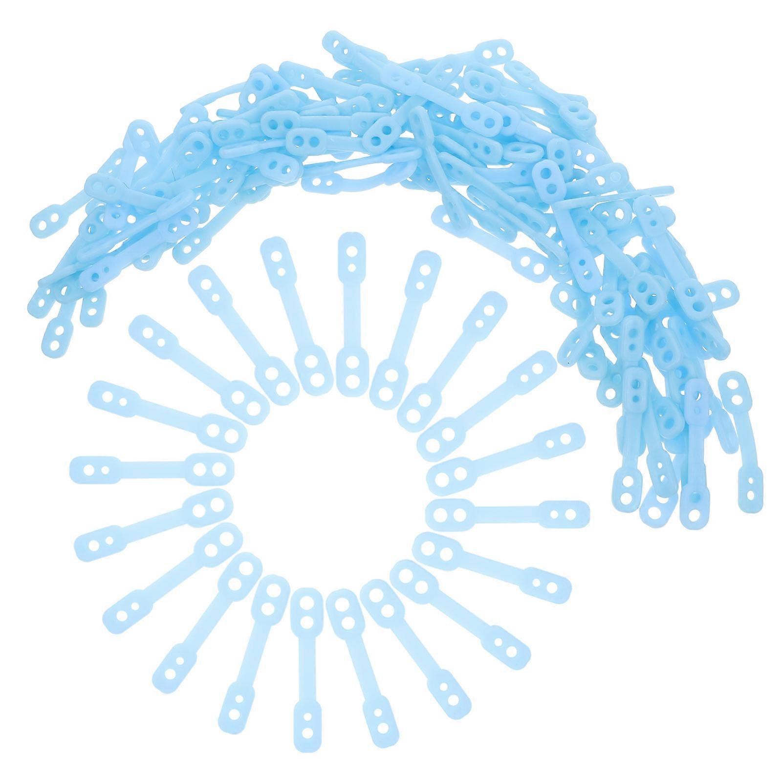 Clothes Hanger Silicone Strip Hook Non-Slip Windproof Buckle 100Pcs