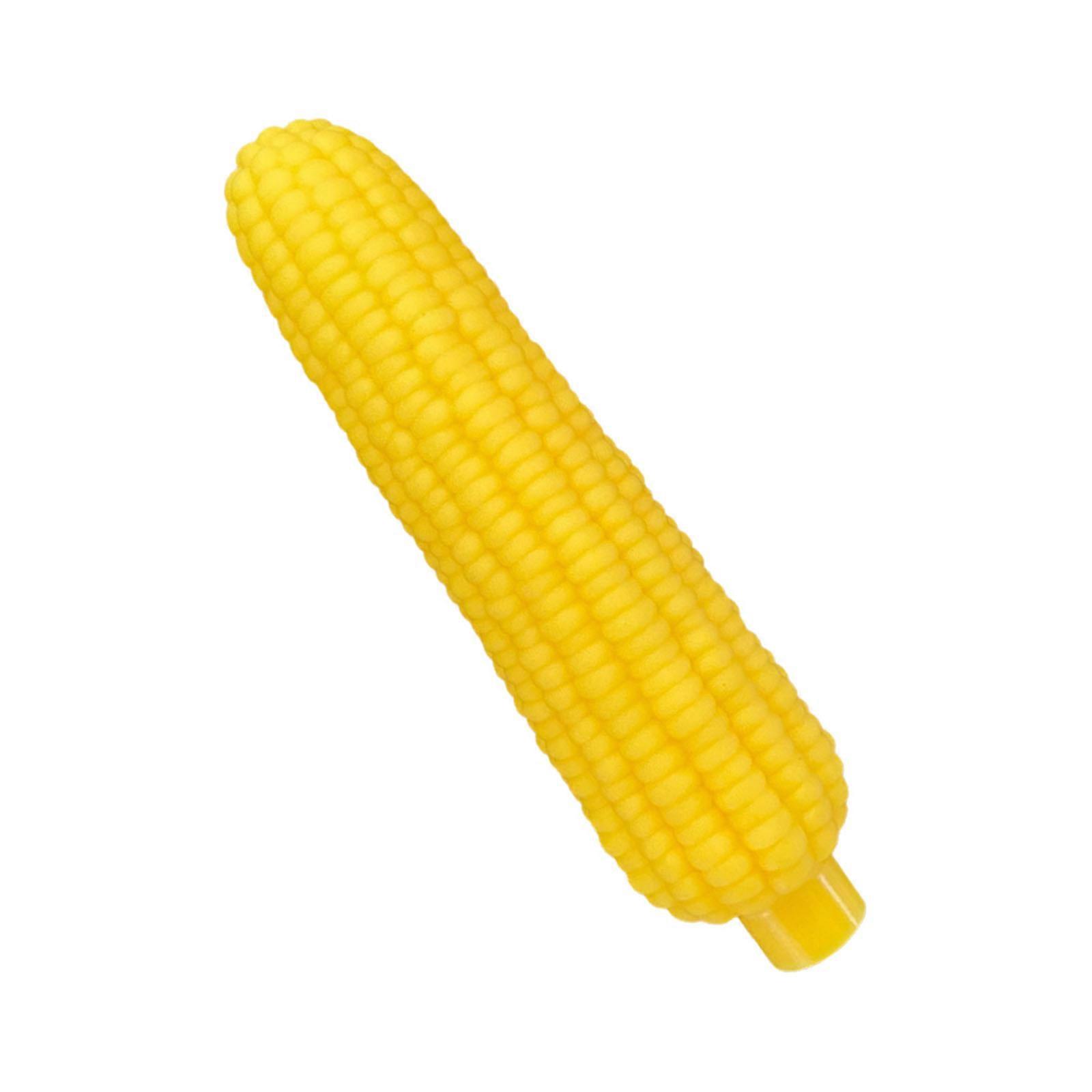 Noise Making Peanut/ Corn Shaped Dog Chew Toy For Puppies And Kittens Rubber Indoor Outdoor Use Multicolor