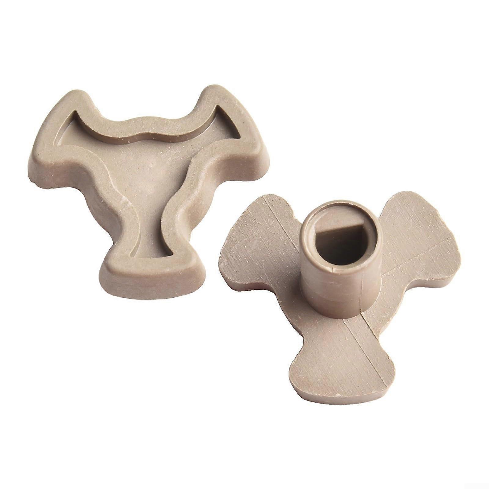 Microwave Turntable Stabilizer Set of 2 with Triangle Support Brackets for Even Cooking