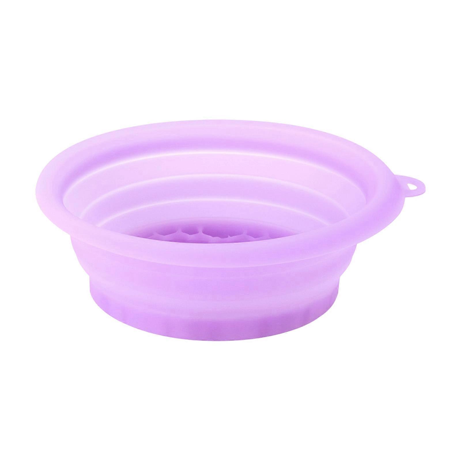 Compact Silicone Face Ice Bath Container Integrated Ice Mold Foldable Design Easy Storage Skincare Solution  Purple