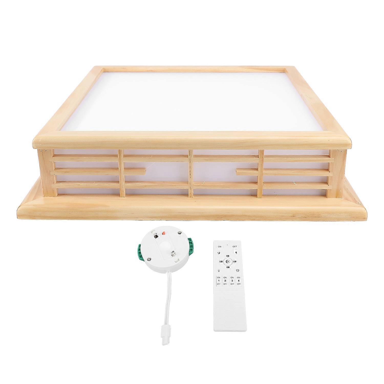 Modern Wooden LED Ceiling Light 3 Color Temperatures Remote APP Control LED Flush Mount Ceiling Ligh
