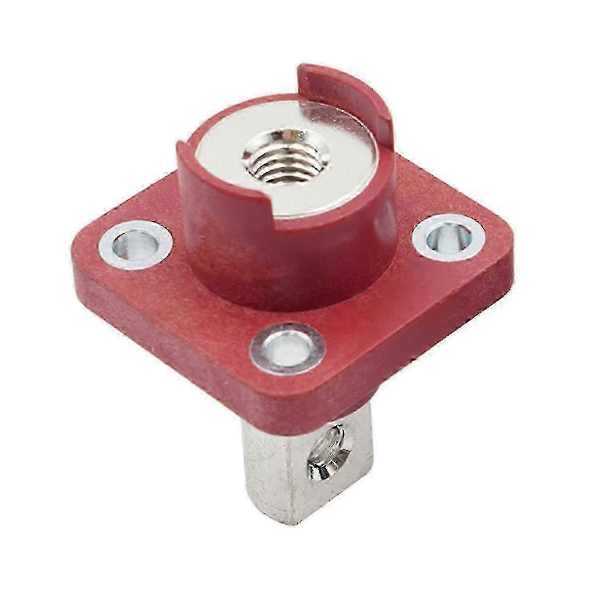 w 200A Square Shaped Wall-Through M8 M6 Thread Busbar Type Terminal Bolt(Red)