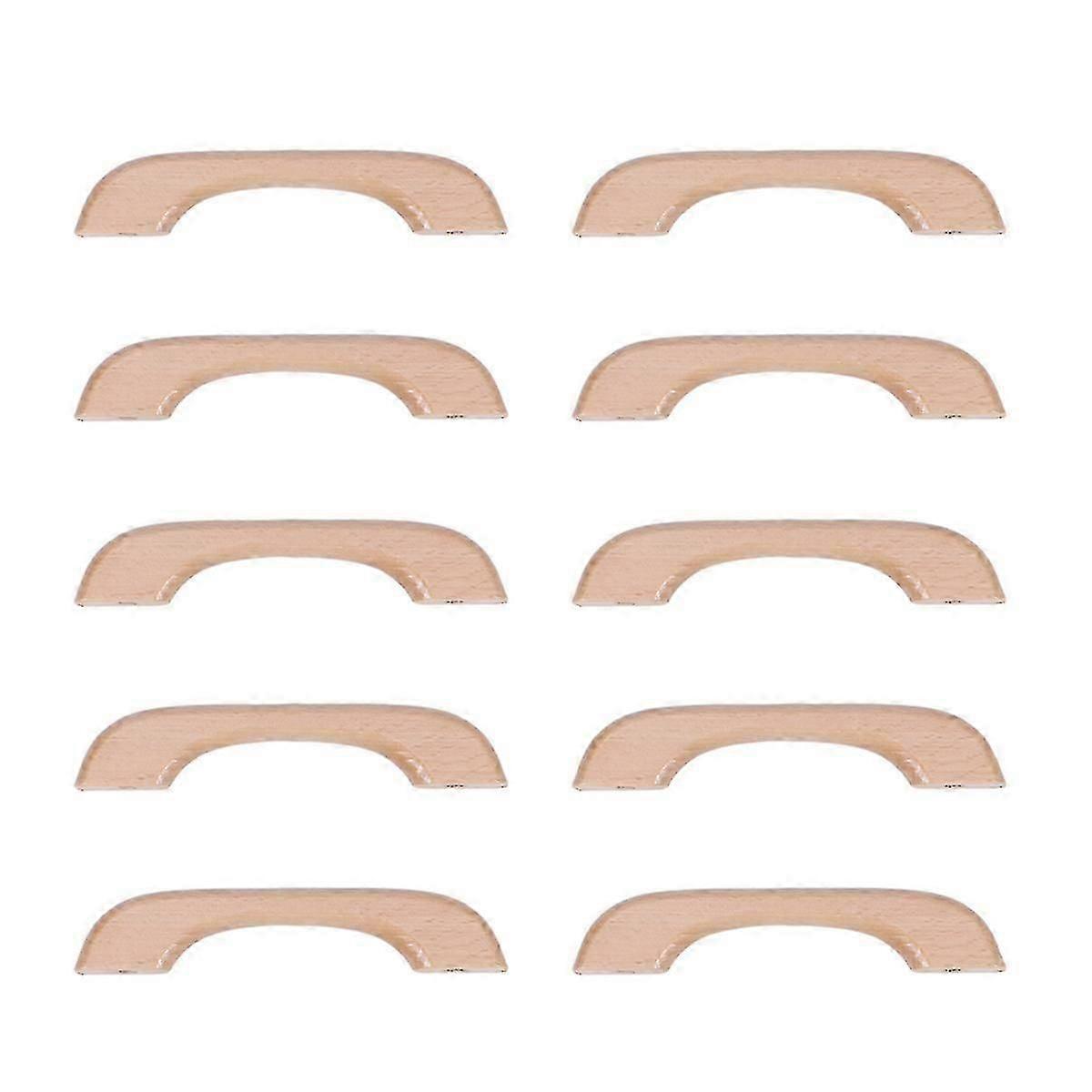 10 PCS Wood Cabinet Pulls Door Handle Iron Pulls Drawer Knobs Wood Cabinet Handle Wardrobe Handle