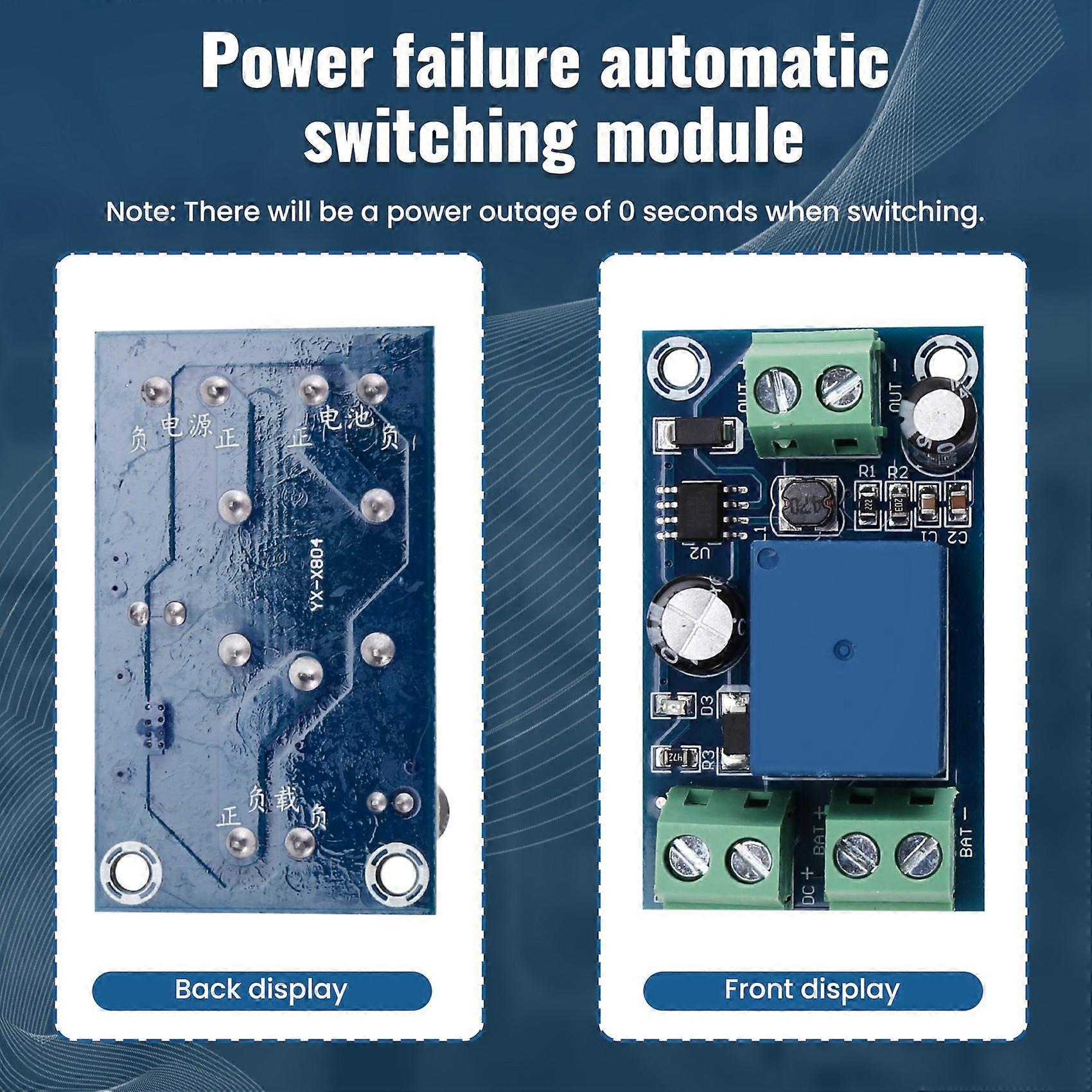 2 Pack Battery Charging Protection Module Power Failure Automatic Switching Device Board Emergency Conversion Module