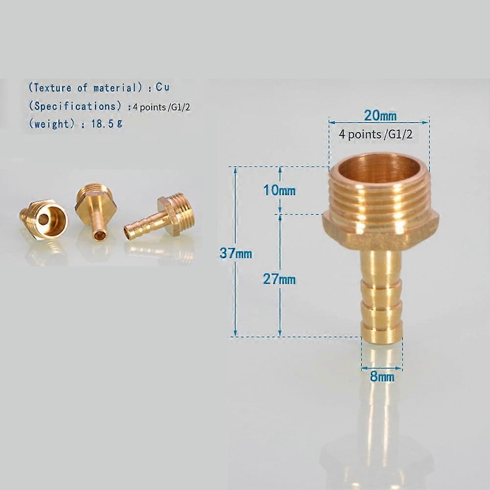 Mosiee 10PCS Brass Hose Fitting, Adapter, F1/2 Internal Thread or External Thread