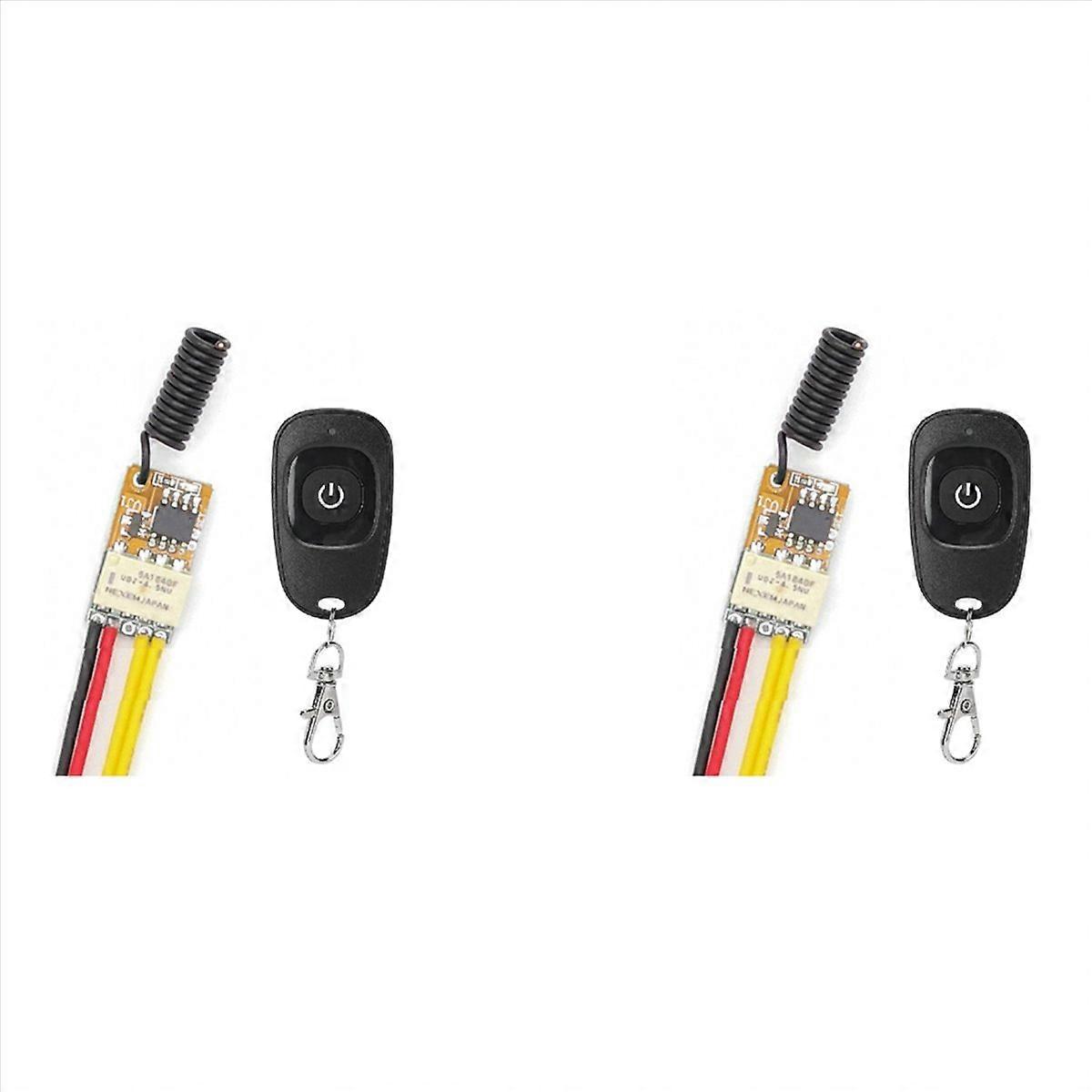 2X Push Button Saving Mini Relay Contact Wireless Switches DC3.7V-12V 433Mhz Smart Home Small Tiny R