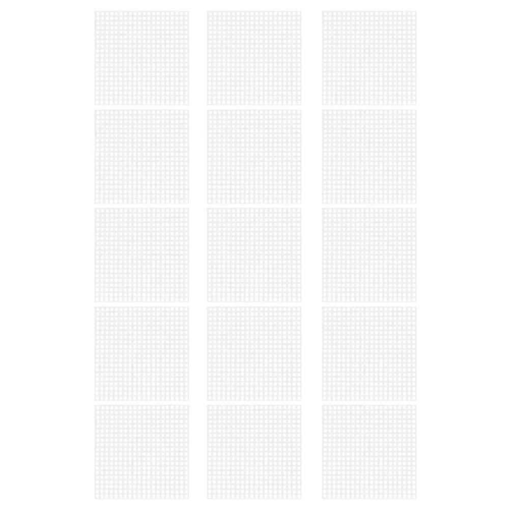 Mesh Plastic Canvas Sheets 25Pack Ideal For Craft Projects 8x8cm White Square Design