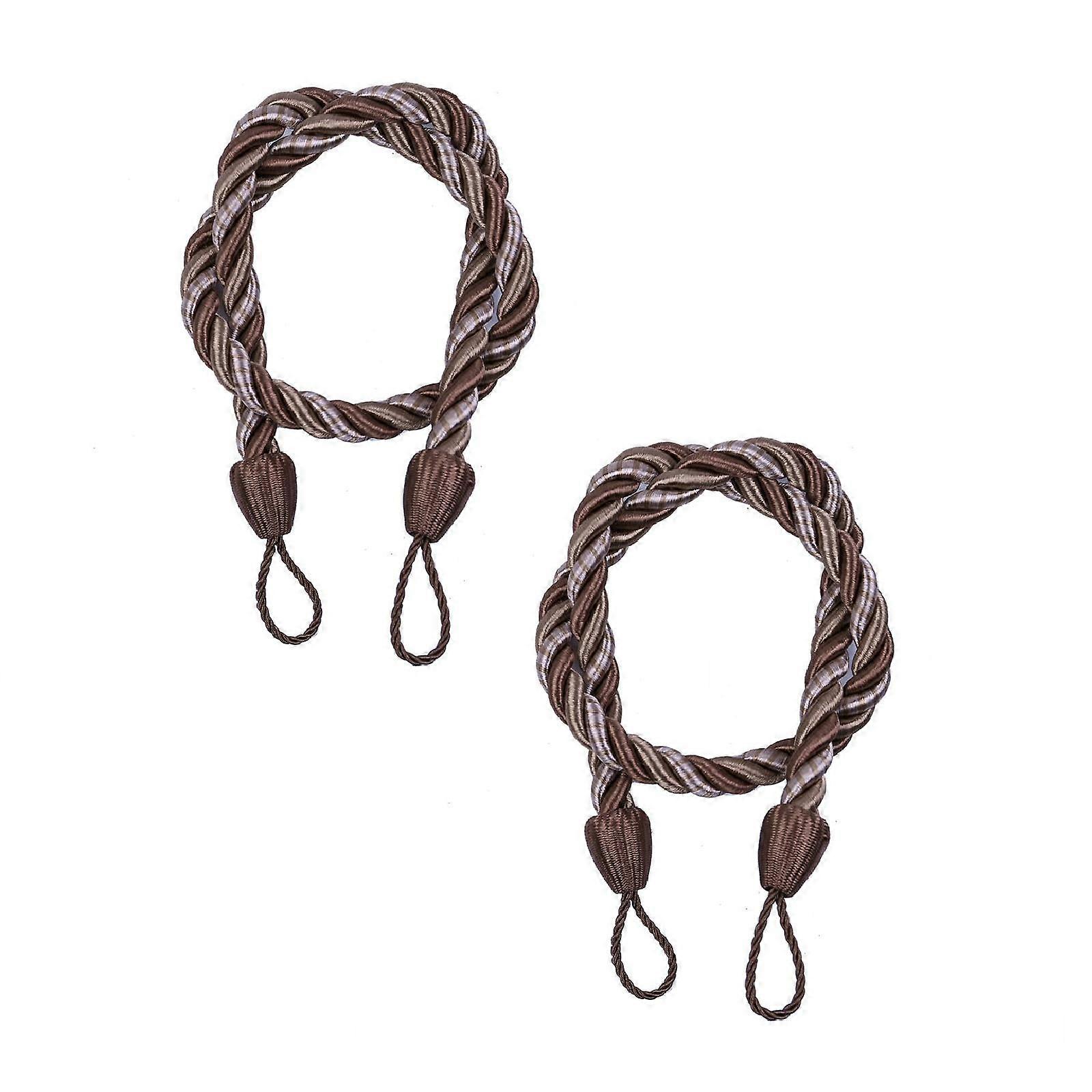 Xubond Storage Bins With Lids Ropes Tie Backs for Window Curtain Cord Buckle Tiebacks fabric Brown Closet Organizers And Storage