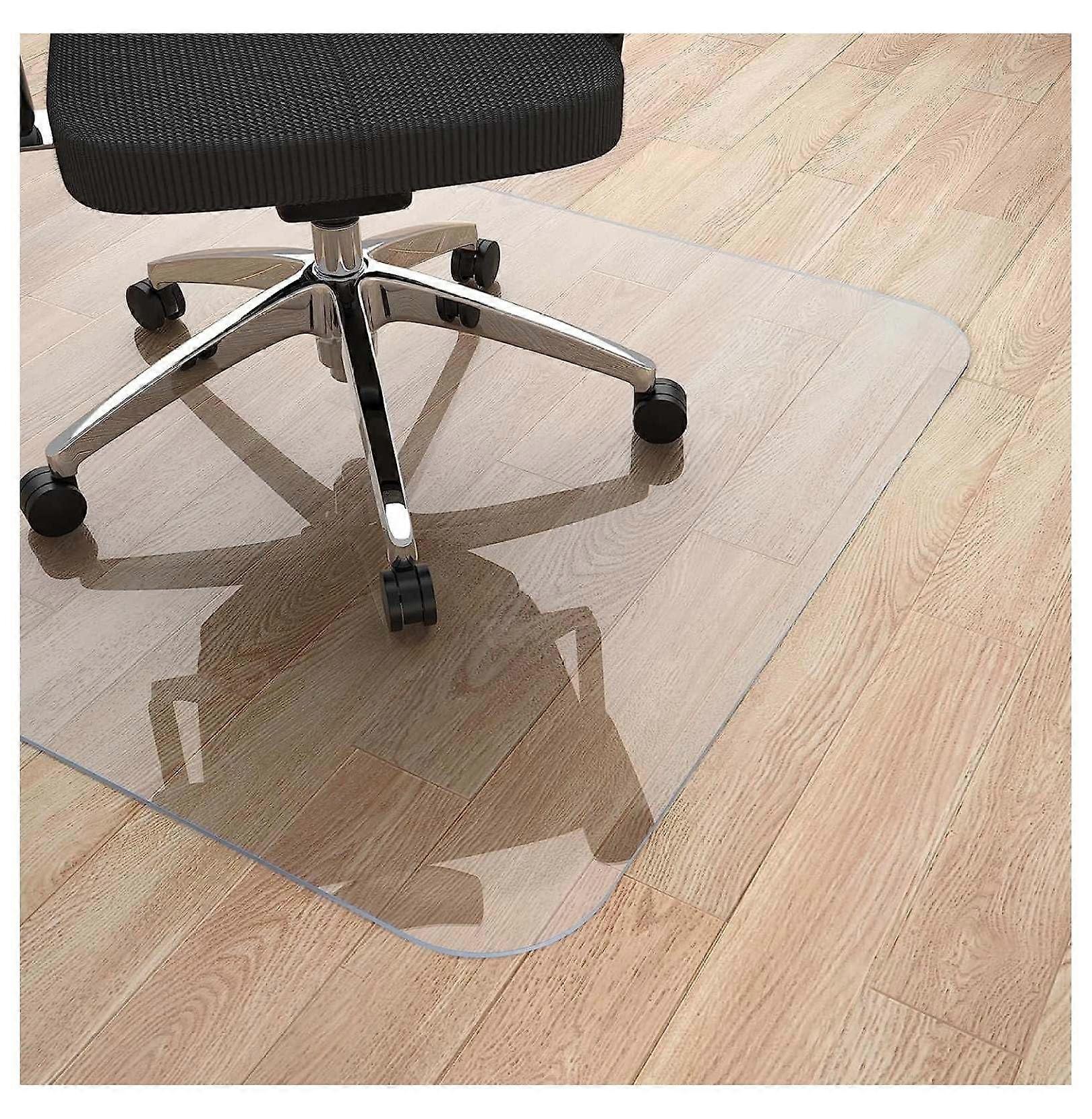Office Chair Mat for Hard Floors, 36x Rectangle Transparent PVC Floor Protector for Home and Office