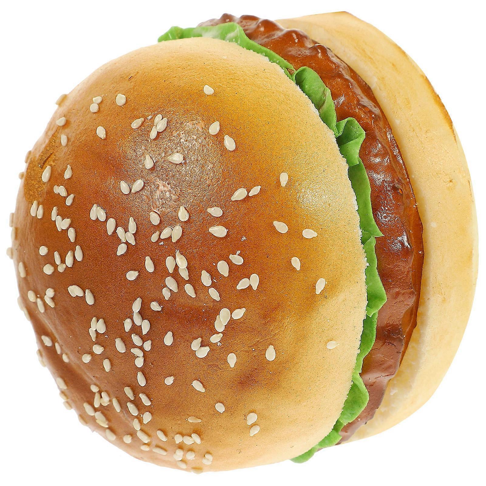 Artificial Food Prop Realistic Hamburger Model for Burger Stores Pu Material Display 1Set