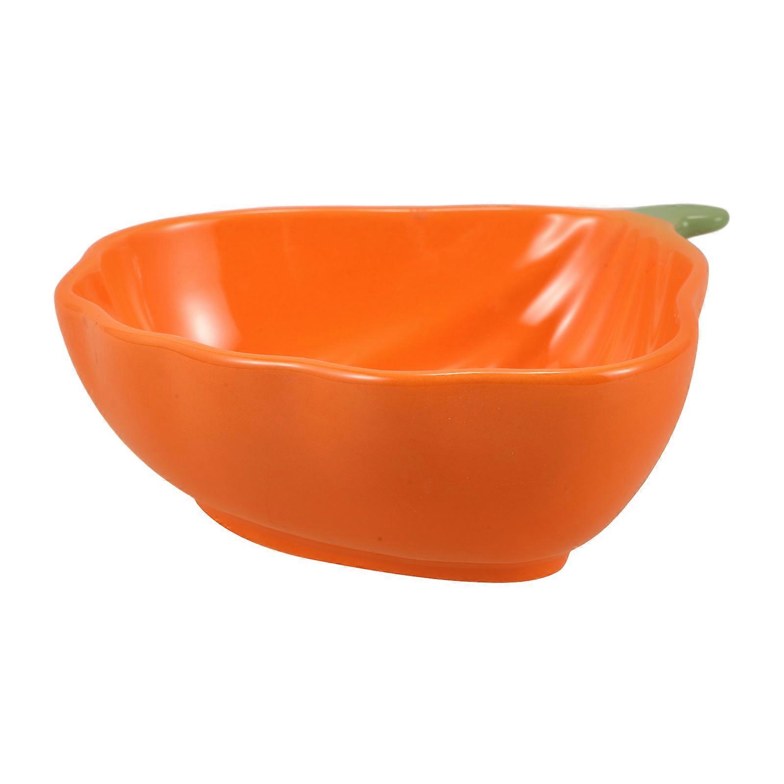 MultiPurpose Pumpkin Shaped Bowl Ceramic Fruit Storage For Daily Use Orange 1Set
