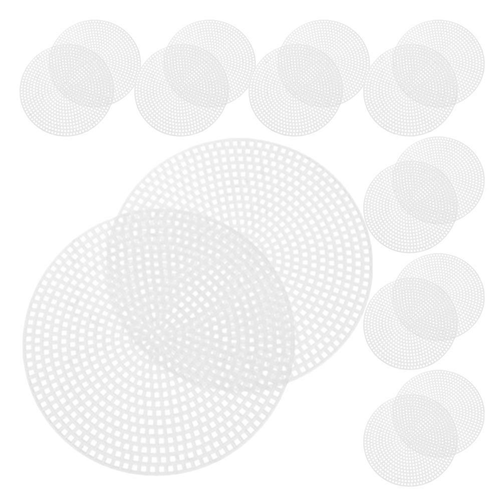 Screen Plastic Canvas Sheets Cross Stitching Crafting Supplies Round Shape 20Pack