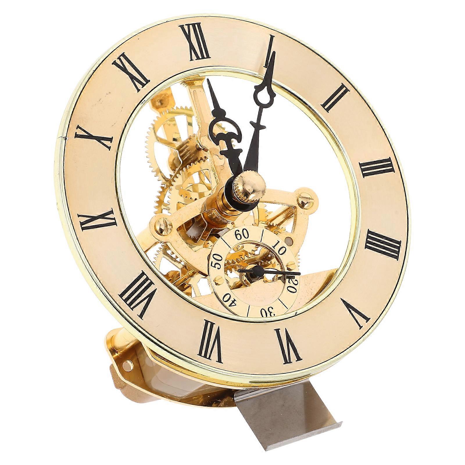 Golden Round Clock Insert Globe Movement for Home Decor