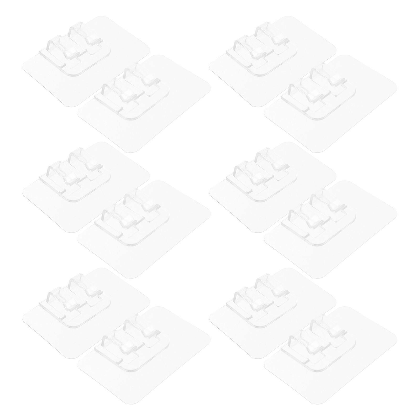 Christmas String Light Clips Adhesive Cord Holder for Hanging 100Pcs Transparent