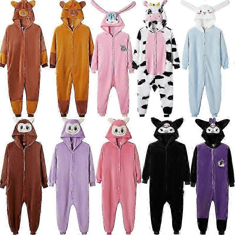 Mono de franela Labubu de dibujos animados para adultos de Navidad, disfraz de carnaval, cosplay