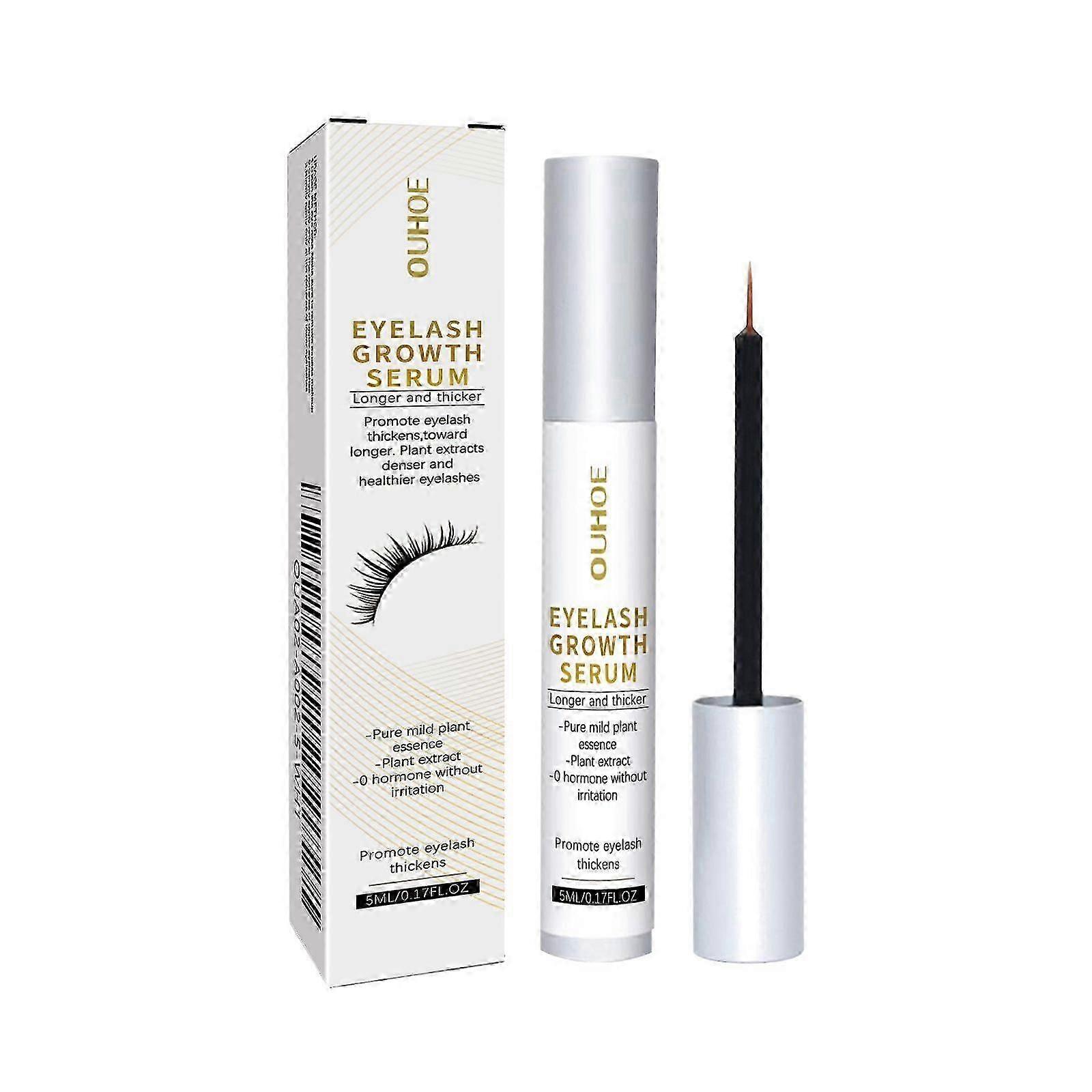 Natural Eyelash Growth Serum  Moisturizing, Curling  Thickening Formula with Glycerin  Hydroxyethyl Cellulose for Longer, Darker, Voluminous Lashes
