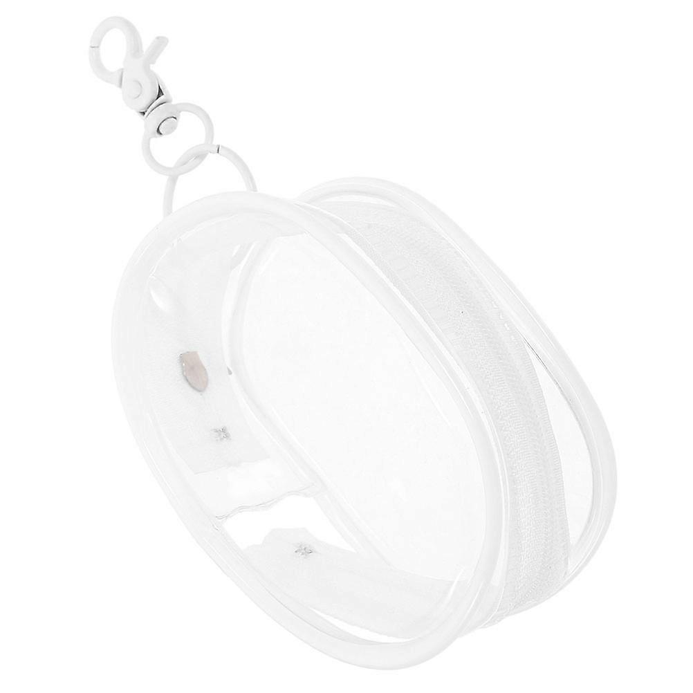 White Clear Keychain Bag for Storage Use with Durable PVC Material