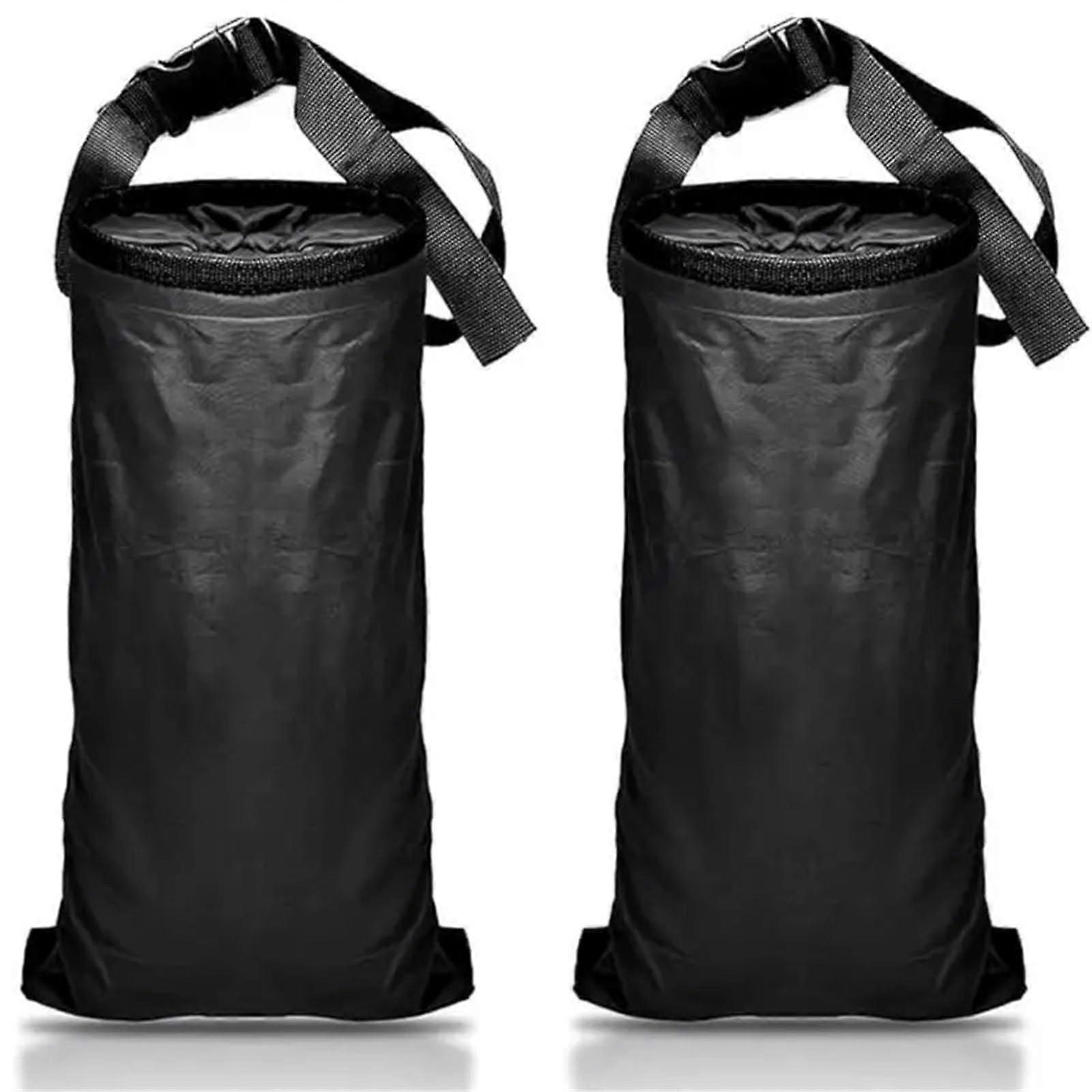 2PCS Black Foldable Car Trash Can with Backseat Mount, Spacious Garbage Bin and Storage Bag