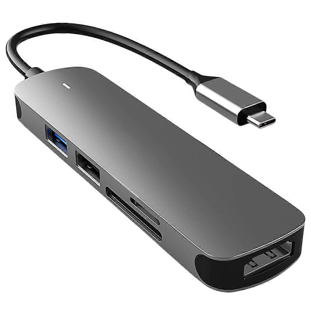 Aluminum Alloy USB Hub 5-in-1 Hub Dock Station for Computer 3Pcs Set