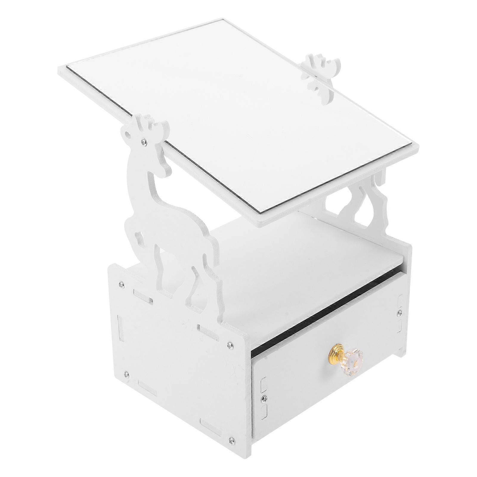 Makeup Storage Organizer Makeup Storage Box with Mirror for Daily Use