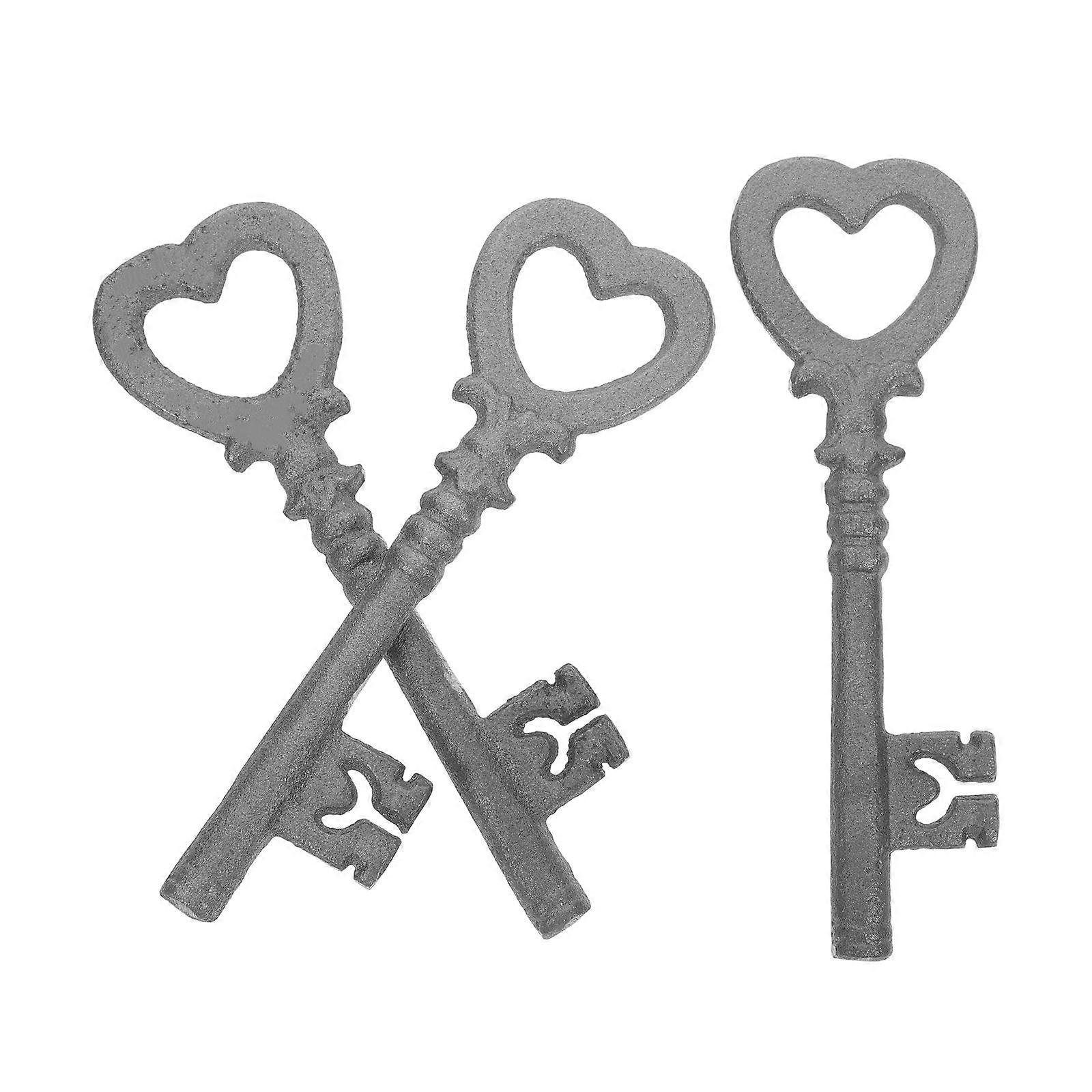 Iron Decorative Key Craft for Garden Wall 3Pcs Keys