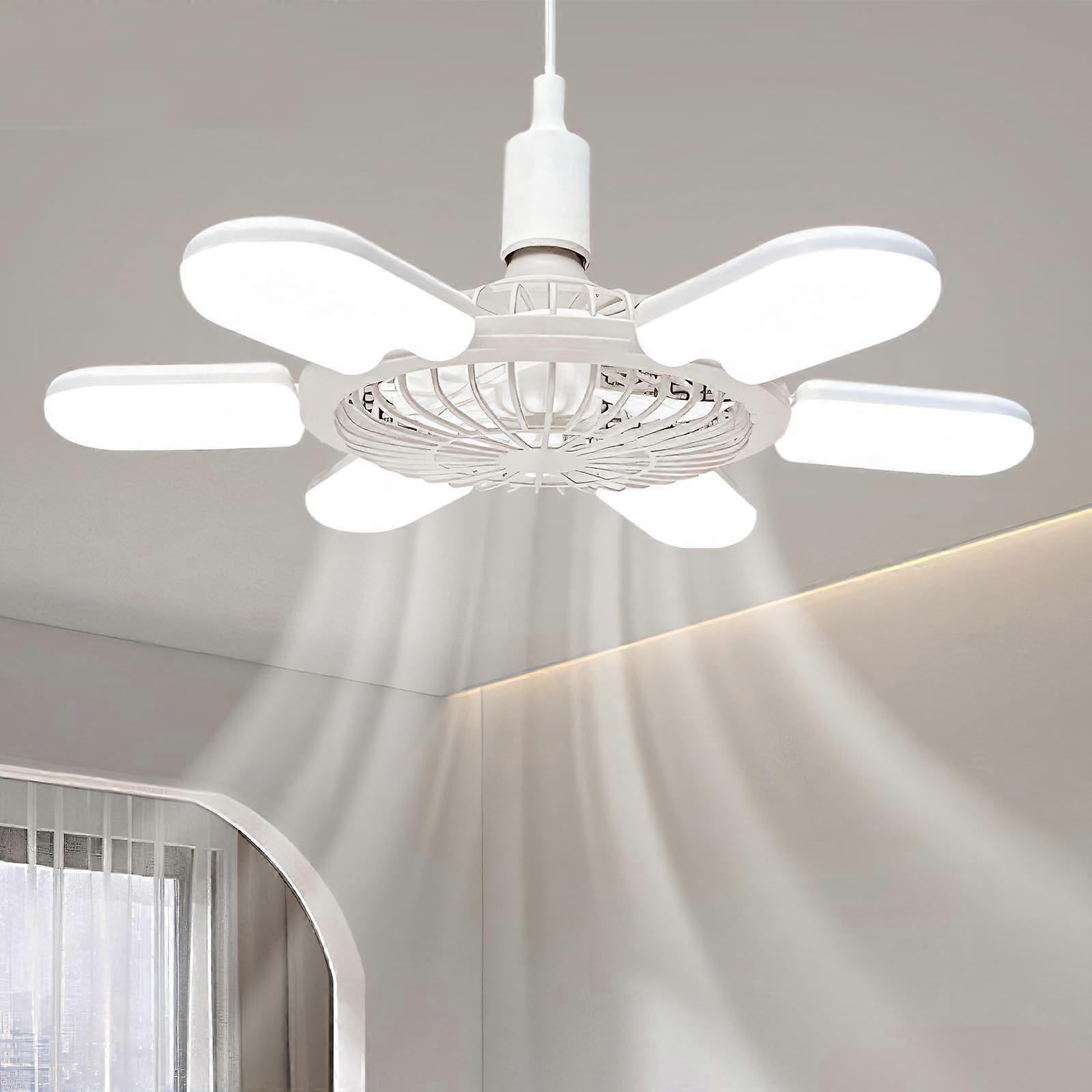LED Ceiling Fan with Light, 22Inch Foldable 3Blade, Remote, Adjustable Brightness and Speed