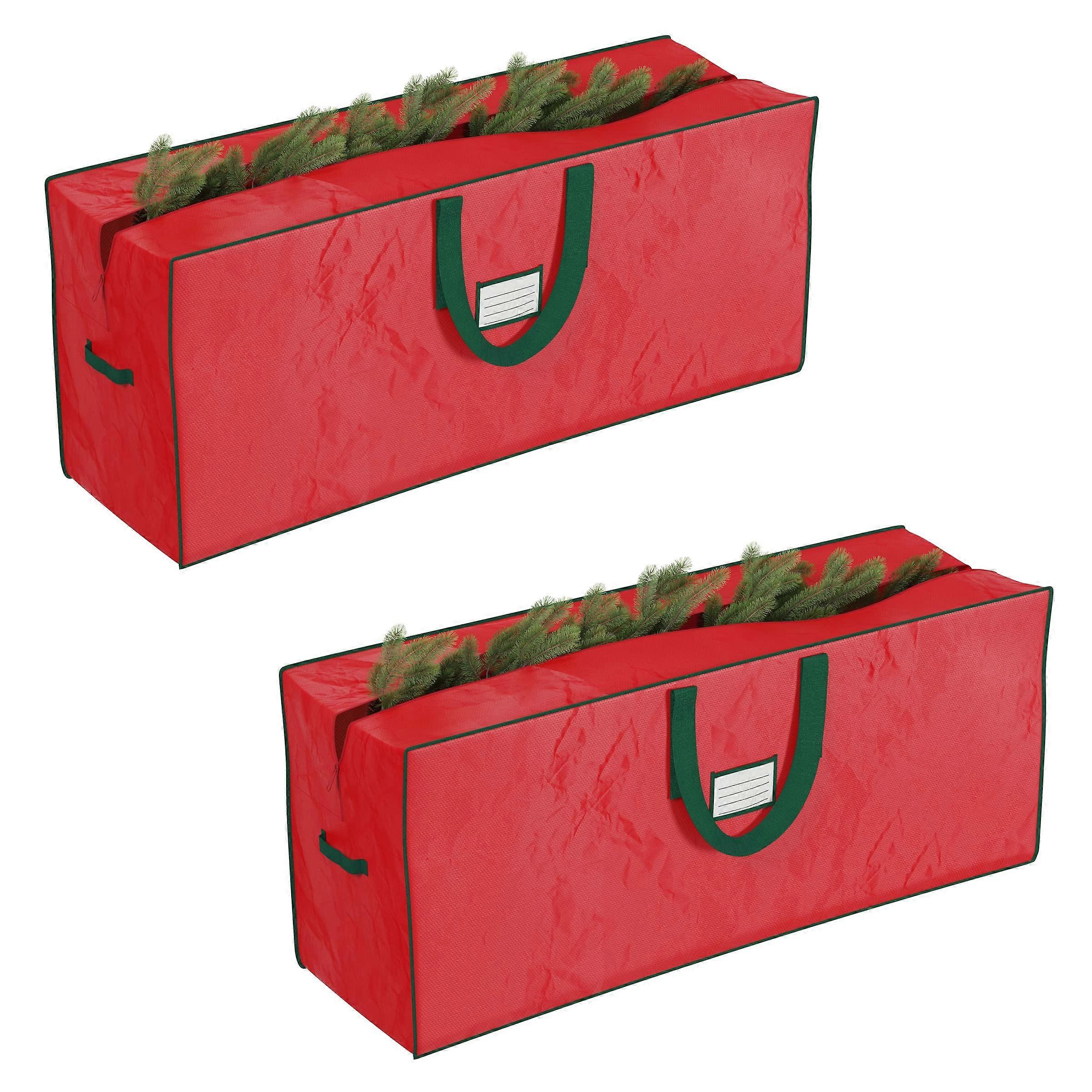 Christmas Tree Storage Bag Set for 7.5ft Artificial Trees, Heavy Duty TearResistant, 2 Pack