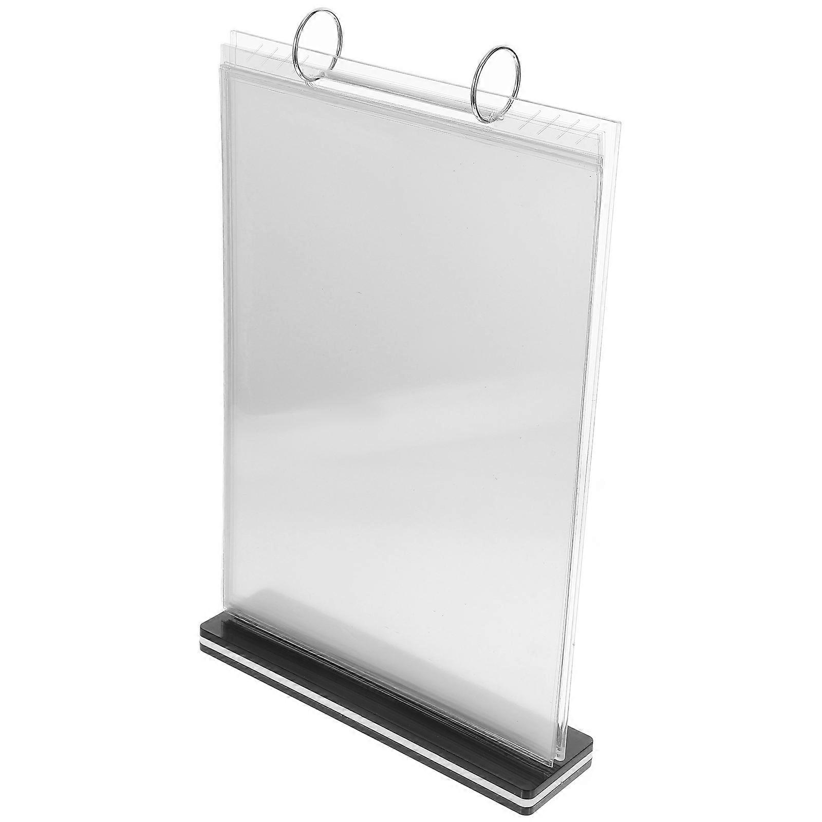Menu Stand Holder Acrylic Tabletop Flip Organizer for Display Needs