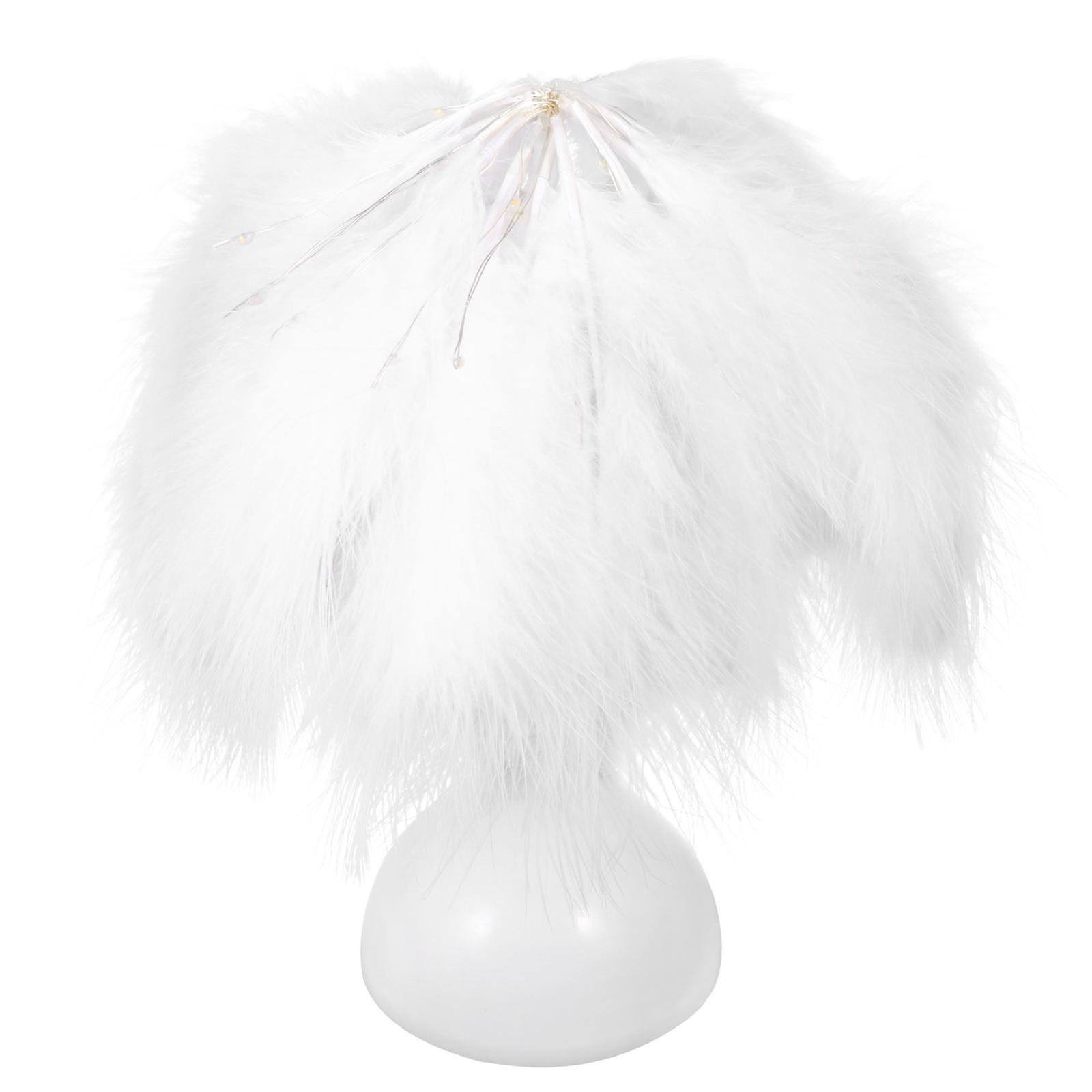 Table Lamp for Bedroom Desk 2Pcs White Romantic Bedside Light